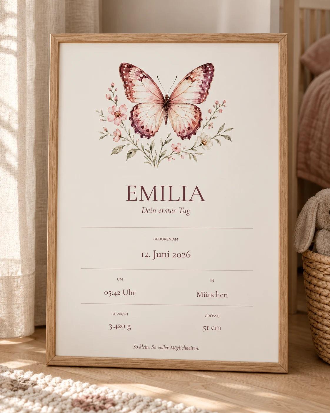 Wohnbeispiel: Dein erster Tag – Schmetterling