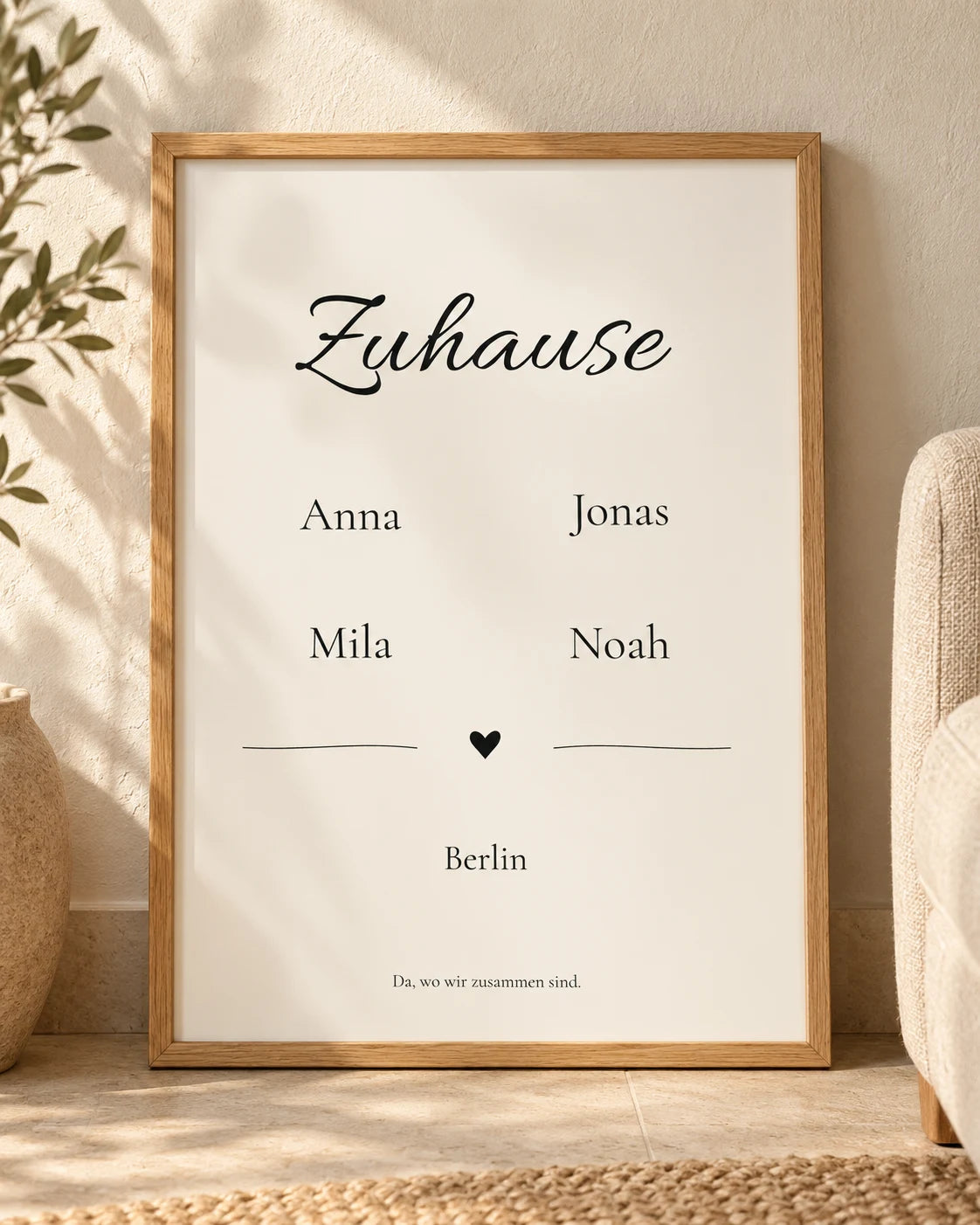 Wohnbeispiel: Zuhause · Unsere Namen