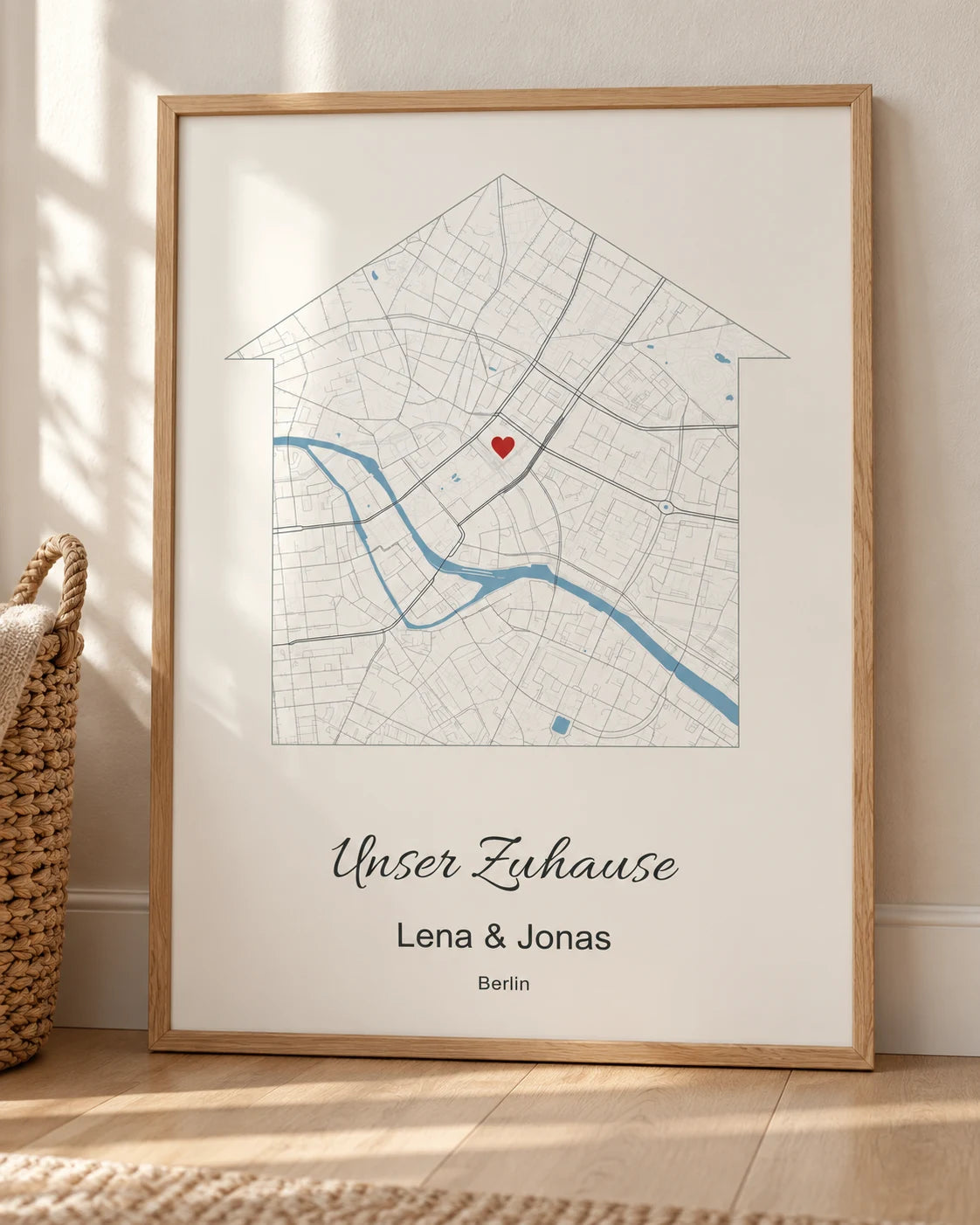 Wohnbeispiel: Unser Zuhause – personalisierte Stadtkarte