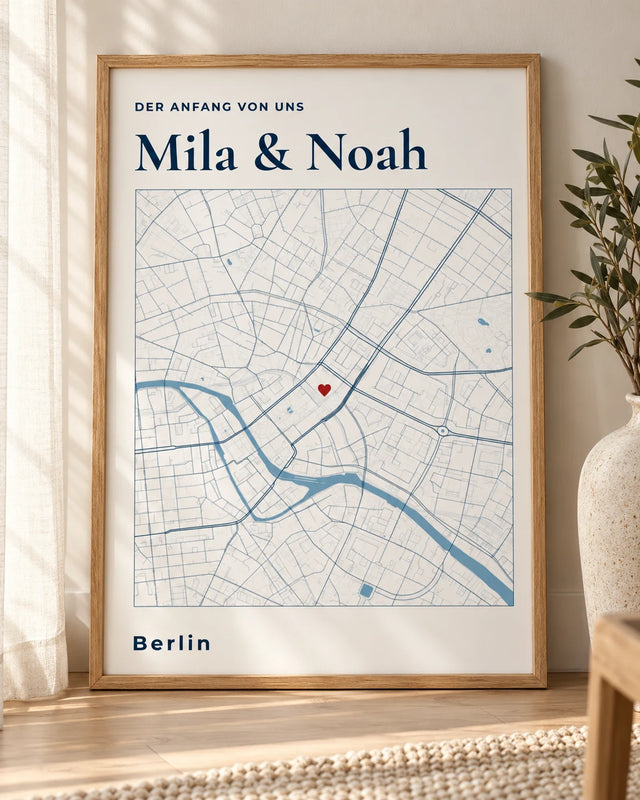 Wohnbeispiel: Der Anfang von uns · Modern – personalisierte Stadtkarte