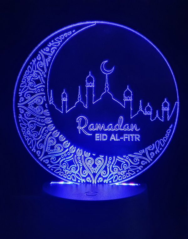 Ramadan Religion Kultur Fest Ballon Herzen Geschenk LED 2 Herzen mit Farbe Mod LED Farben RGB Leuchtet leuchten individuell Datum Liebe Jahrestag Name Acryl 3D Herz